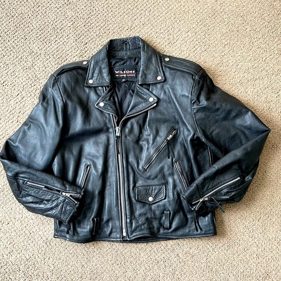 Wilsons Leather Other - Mens vintage Wilson’s Leather motorcycle jacket size XL